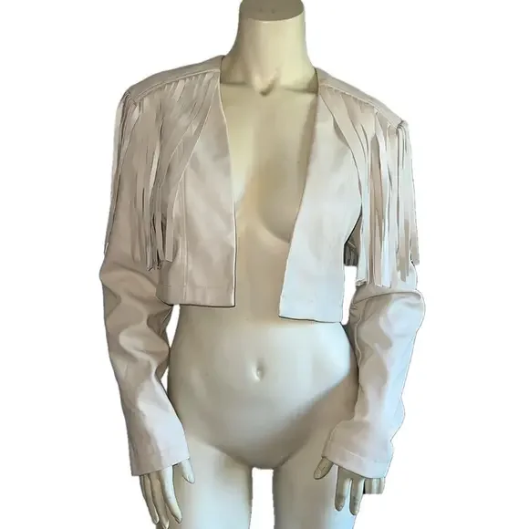 Lovers + Friends Cropped Y2K Western Fringe Festival Jacket . Size Medium. - Picture 4 of 8